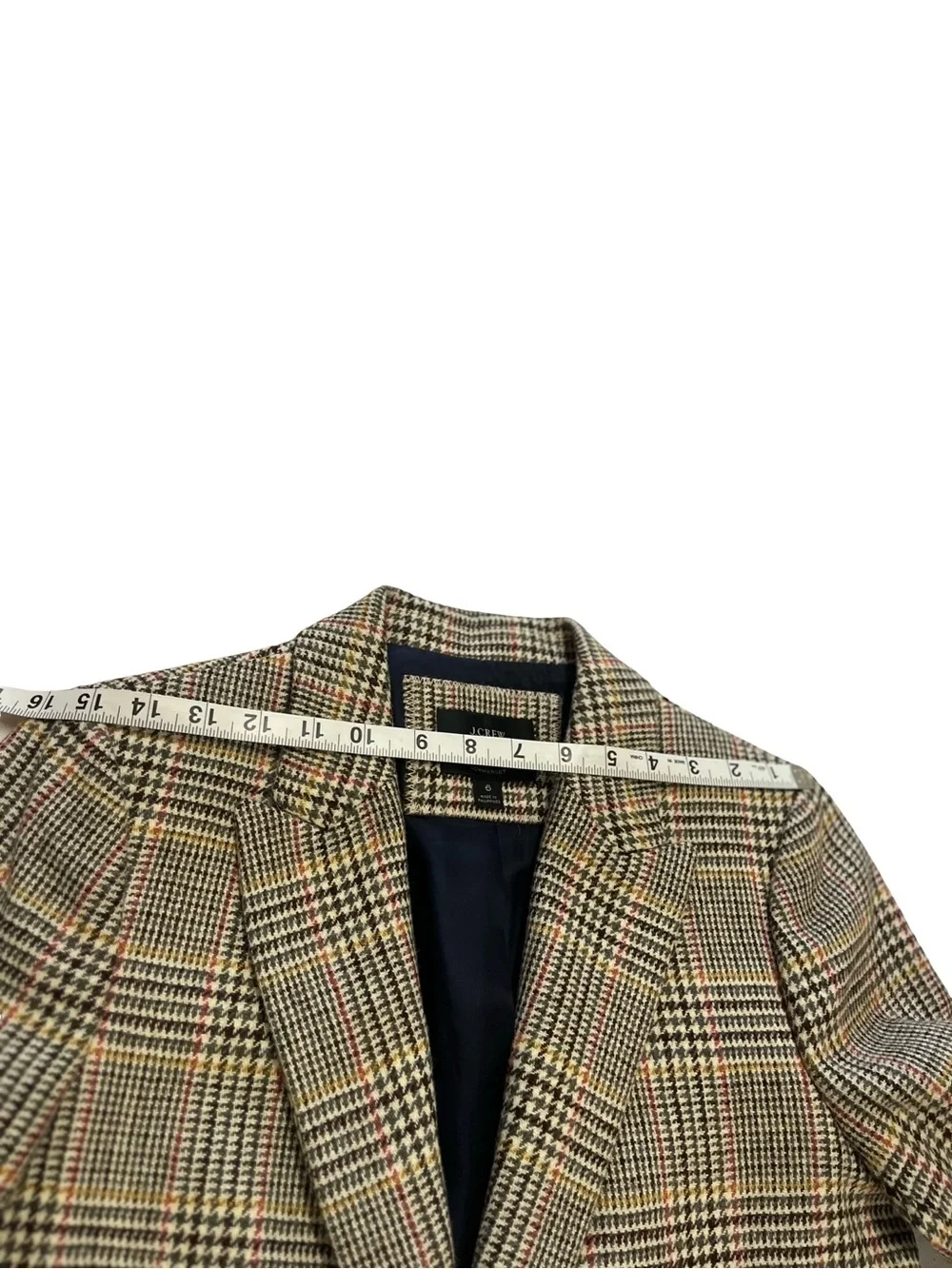 Jcrew J Crew Moon Sommerset Glen Plaid Wool Blazer Jacket Sz 6 Boyfriend Preppy